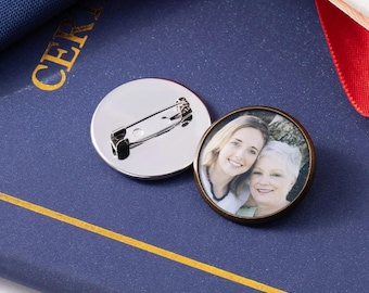 Personalized Memorial Photo Pin for Graduation Caps & Gowns - Keep Loved Ones Close Graduation Gift for Graduate,Graduation Sentimental Gift