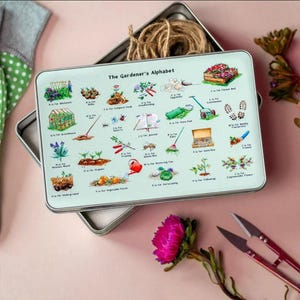 Contenitore per utensili da giardinaggio con nome personalizzato, contenitore per serra per semi/elementi essenziali per il giardinaggio, idee regalo personalizzate per giardinieri
