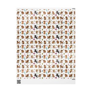 Cockapoo Wrapping Paper Roll - Dog Themed Gift Wrap for Pet Lovers, Cockapoo & Poodle Mom Gift Wrap Paper image 4