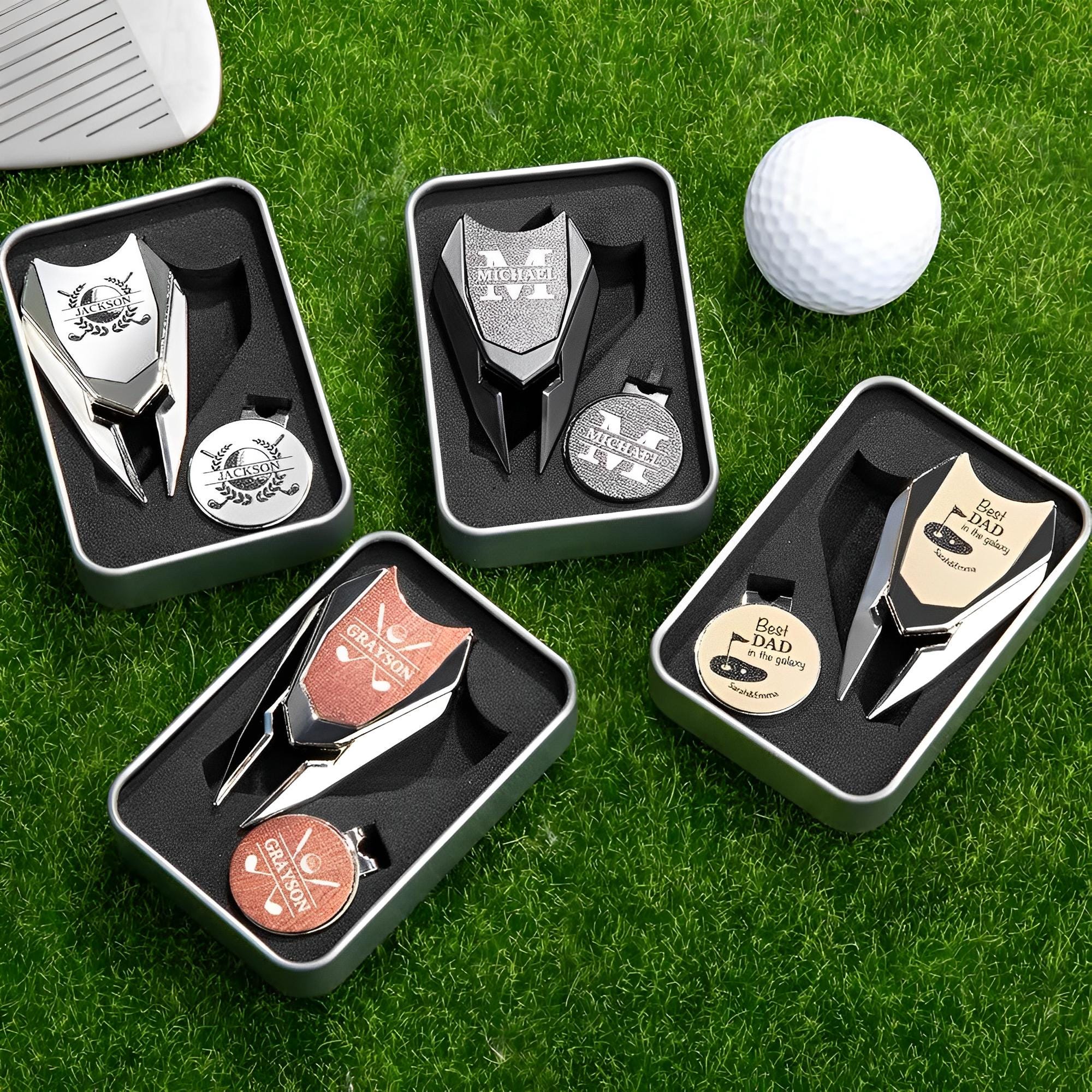 The Masters Divot Tool 3 Piece Set 2 Ball Markers