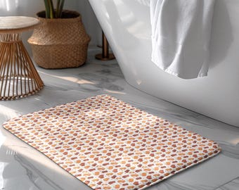 Capybara Print Bath Mat, Kawaii Chibi Style Capybara Print Bath Mat, Capybara Themed Bathroom Homeware, Capybara Absorbent Floor Mat