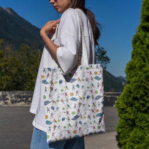 Pickleball Tote Bag, Unisex Sports Tote for Pickleball Lovers, Durable Sporty Accessory Gift Bag