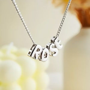 Colar personalizado com letras 3D em formato de bolha, colar com iniciais grossas para namorada e melhor amiga, joias de balão da moda