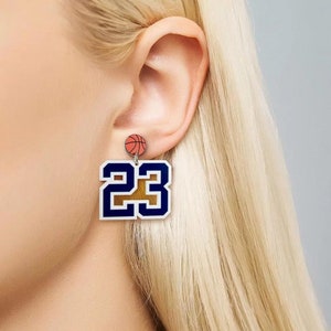 Handmade Sports Ball Baseball Football Drop Dangle Earrings Natural Wooden Heart Teardrop Basketball Volleyball Printed For Women Friendship Sports Fans Lover Party Jewelry-B Baseball