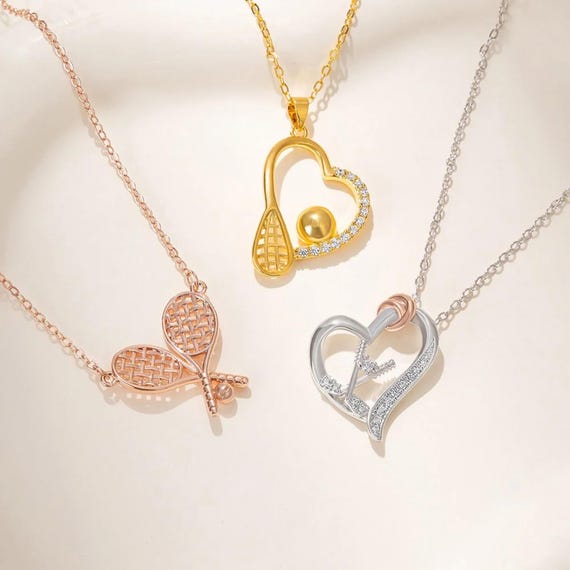 Gouden ketting voor dames, 14K goud verguld hart, basketbal/softbal