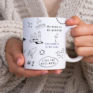 Chess Player Affirmations Mug 11oz Ceramic – Daily Chess Quotes, Unique Chess Lover Gift & Chess Player Drinkware