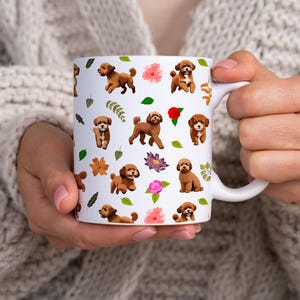 Cavapoo Dog Print Mug - 11oz Ceramic Cup for Cavapoo Lovers, Perfect Gift for Dog Owners & Themed Drinkware
