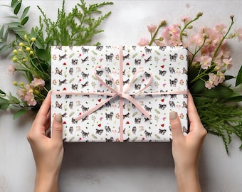 Siberian Husky Dog Print Wrapping Paper Roll -  Siberian Husky Breed Gift Paper for Dog Mom & Pet Lovers, Unique Husky Pet Themed Gift