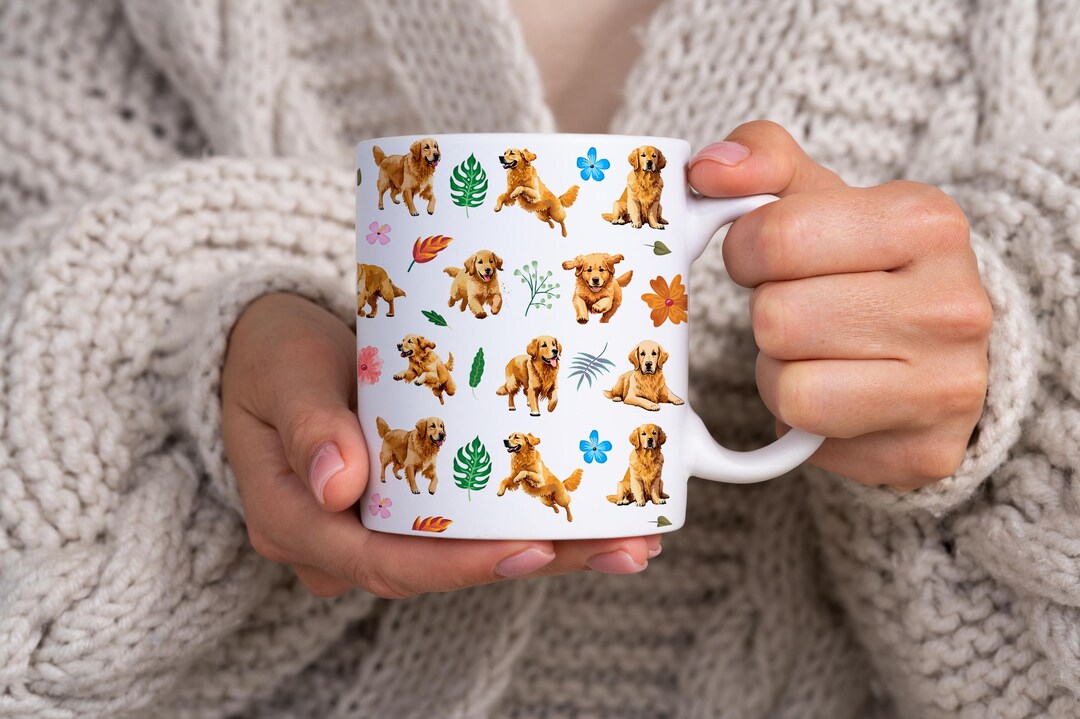 ゴールデンレトリバーマグ | 11オンス 陶器製 犬柄 | 犬好きの方や