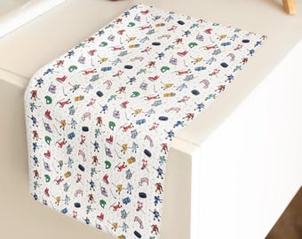 Ice Hockey Print Tea Towel - Hockey Kitchen Towels for Hockey Lovers, Winter Sports Homeware Gift