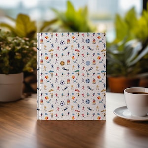 Football Soccer Hard Back Journal, Sports Lover Notebook, Hardcover Stationery for School and Office, Gift for Athletes & Fans