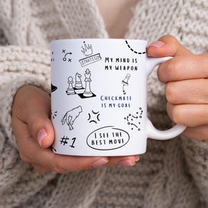 Chess Player Affirmations Mug 11oz Ceramic - Daily Chess Quotes, Unique Chess Lover Gift & Chess Player Drinkware