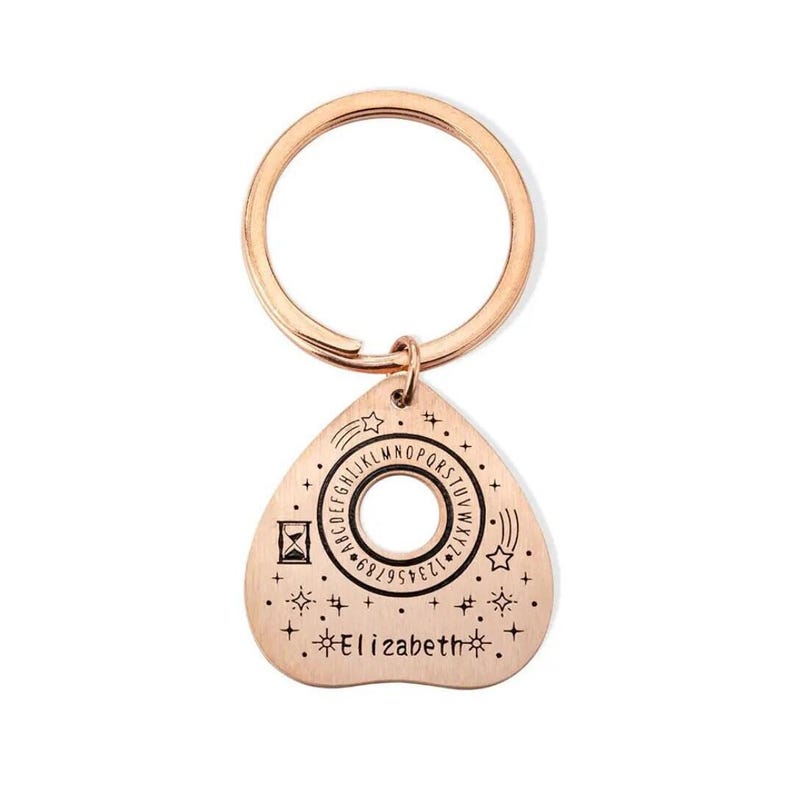 Pet ID Tag with Custom Name, Stainless Steel Ouija Planchette Pet/Cat Tag, Tiny Witchy Cat Collar Charm, Spiritual Cat Owner Gift image 8