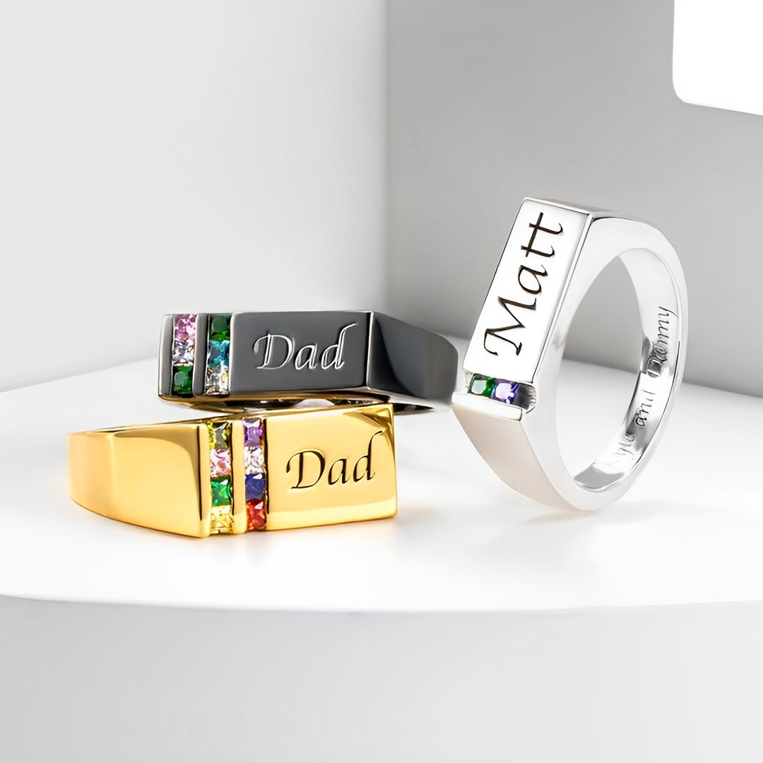 Personalized dad rings discount