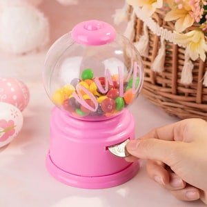 Personalized Candy Dispenser with Name, Perfect Easter Basket Gift for Kids, Colorful Sweet Dispenser, Custom Cute Pantry Candy Decor
