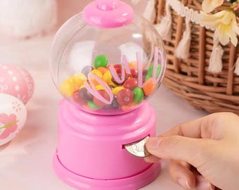 Personalized Candy Dispenser with Name, Perfect Easter Basket Gift for Kids, Colorful Sweet Dispenser, Custom Cute Pantry Candy Decor