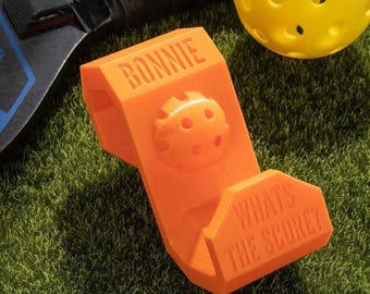 Gancio per borsa da pickleball con nome personalizzato e messaggio divertente, clip colorata per recinzione, regalo personalizzato per giocatori di pickleball