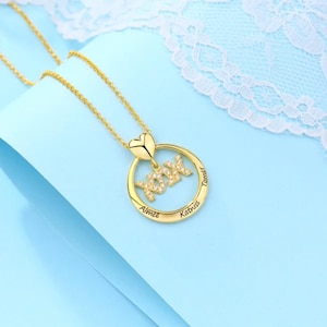 Engraved Hebrew Name Necklace for Mother in Silver & Gold | Personalized Jewelry Gift for Mom | Custom Hebrew Script Pendant