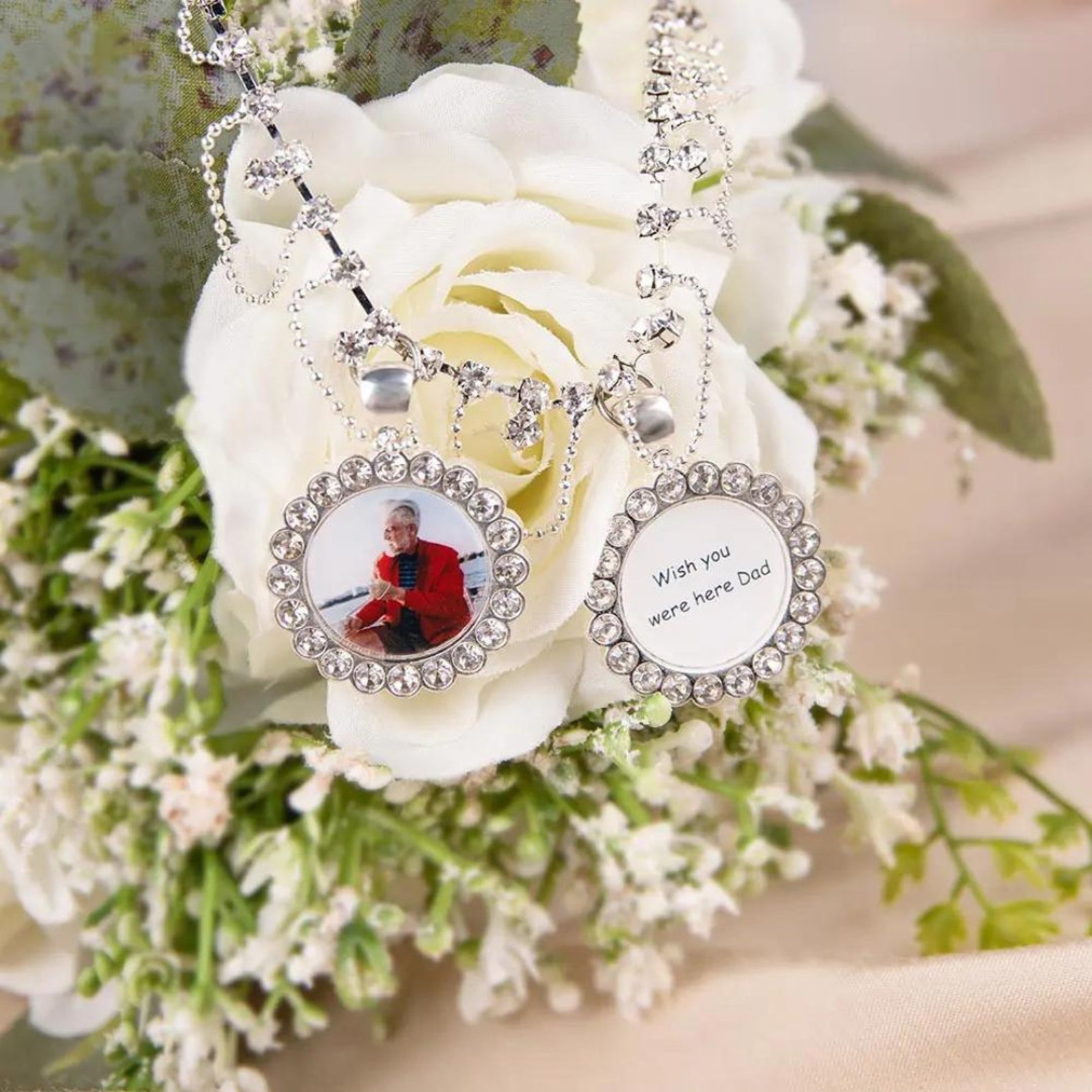 Custom Bridal Photo Anklet, Personalized Wedding Memorial Anklet, Photo ...