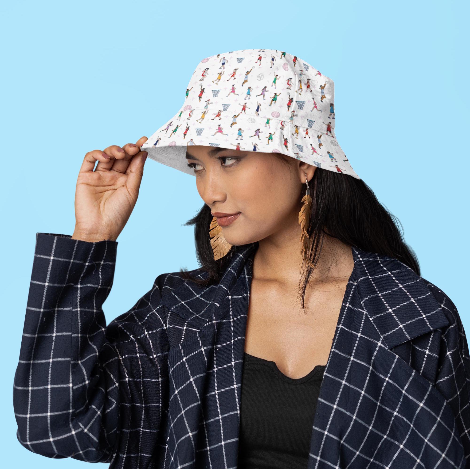 Vintage Coach Bucket Hat Plaid Print Leather Trim Size S-M Vintage Coach purse with matching bucket hat – Ablaze in Color main image 3