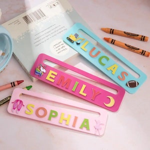 Personalized Name Reading Aid, Acrylic Lightweight Reading Tool, Fun Book Accessory, Gift for Reading Beginners, Back to School Gift