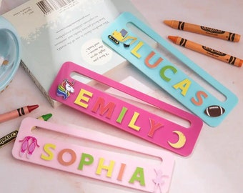 Personalized Name Reading Aid, Acrylic Lightweight Reading Tool, Fun Book Accessory, Gift for Reading Beginners, Back to School Gift