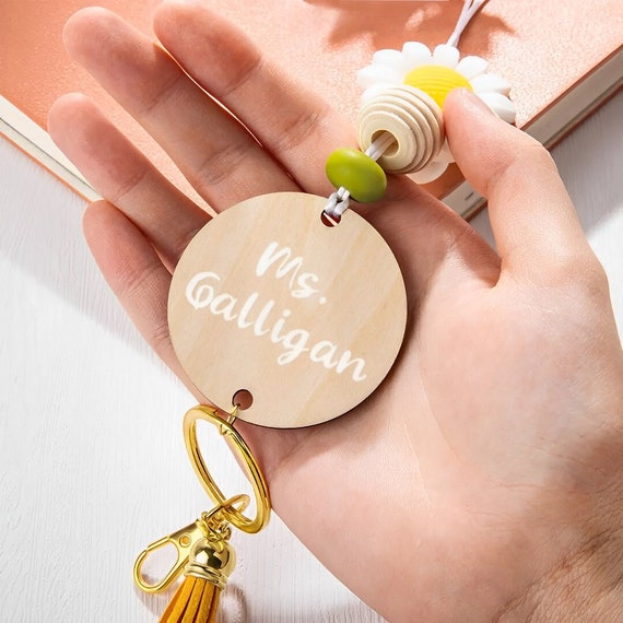 Cute Boho ID Badge Holder With Lanyard For Women - Silicone Bead Lanyard Kit For Teacher, Nurse, Student