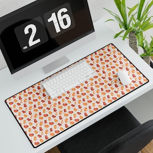Capybara Desk Mat, Chibi Kawaii Capybara Style Printed Desk Mat in Various Sizes, Cute Capybara Office Desk Decor, Capybara Lover Gift Ideas