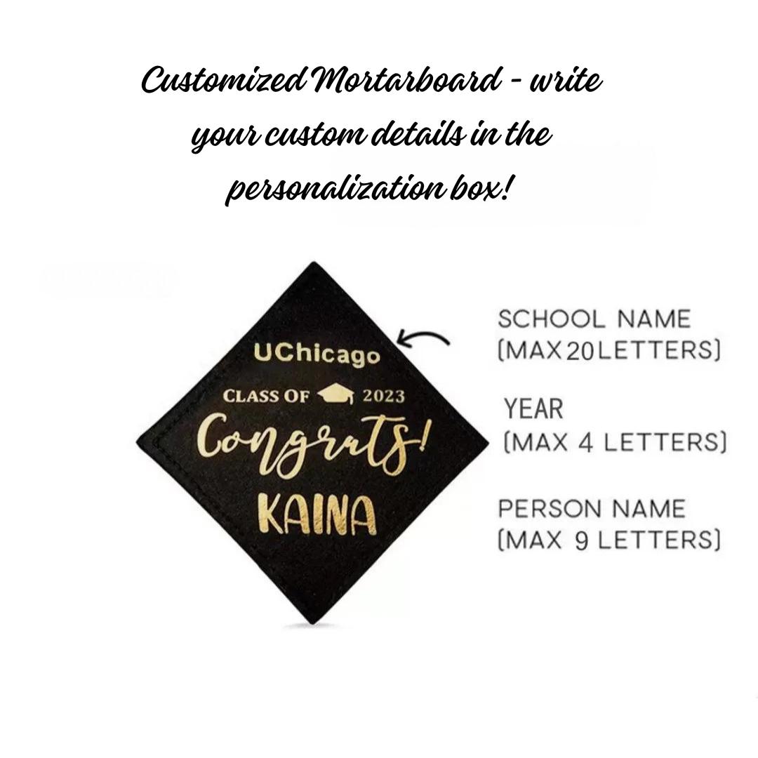 Personalized Graduation Teddy Bear - Custom Text Gift For Class Of 2023
