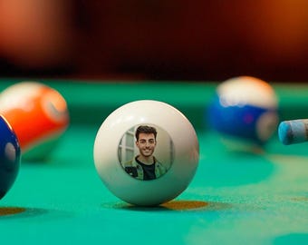 Bola de billar personalizada / Bola de billar/snooker personalizada con foto y mensaje / Regalo único para amantes del billar