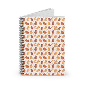 Cute Capybara Cover Spiral Notebook, Chibi Capybara Kawaii Style ...