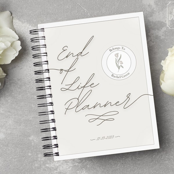 Neutral End of Life Planner in Case of Emergency Editable in Canva Final Wishes Just in Case Binder Legacy Planner Printable Funeral Plan