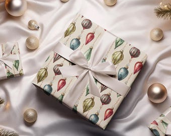 Wrapping Paper Roll | 1950s Gift Wrap | Holiday Fun Pattern | Retro Mid Century | Unique Gift Wrap Vintage | Unique Christmas Gift Paper
