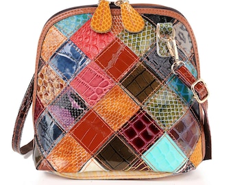 ショルダーバッグ Coach Shoulder Bag Patchwork Signature Coach Signature Patchwork Crossbody Leather Bag - Brown With Gold