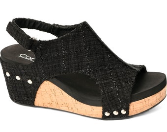 Step into Style with Corky's Carley Canvas Wedge Heel Sandals | Multiple Colors Available