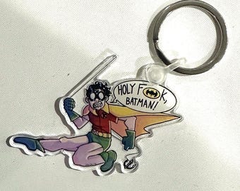 Holy F***! - Robin keychain (small, single sided version)