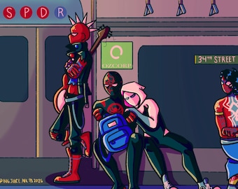 Spider-people card print
