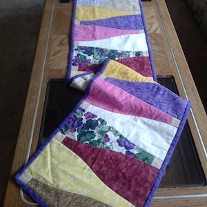 Wine bottle table runner #table runner #gift for a woman