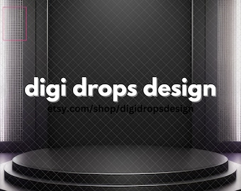 Black Round Platform Stage Digital Backdrop | Composite Digital Background