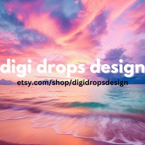 Beach Bold Colors Digital Backdrop | Composite Digital Background | Summer