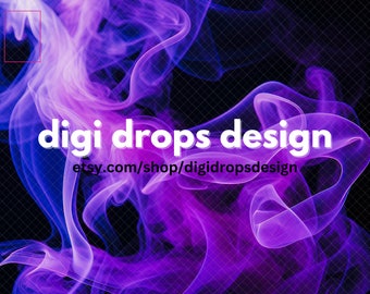 Purple Colored Smoke Digital Backdrop | Composite Digital Background  |  Sports