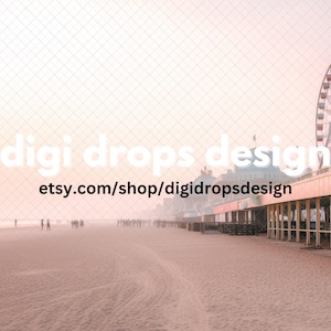Beach and Carnival on Pier Digital Backdrop | Composite Digital Background | Summer