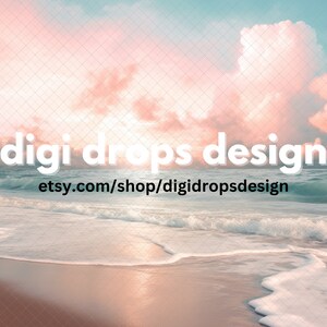 Pastel Beach Painterly Digital Backdrop | Composite Digital Background | Summer