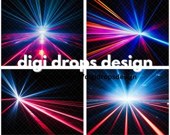 Laser Beams Digital Backdrop | Composite Digital Background  |  Sports | Sci-fi