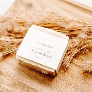 Unscented Goat Milk Soap | Sensitive Skin | No Fragrance | Calming Lather | Gentle Clean | Natural Soap | Self Care Gift | Unscented |