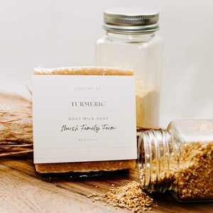 Turmeric Goat Milk Soap | Dark Spot Soap | Great For Skin Discoloration | No Fragrance | Cleansing Soap | Cold Process Soap | All Natural