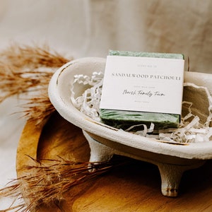 Sandalwood Patchouli Goat Milk Soap | Soap Bars for Dry Skin | Sensitive Skin Goat Milk Soap | Cold Process | Creamy Lather | Nontoxic Gift