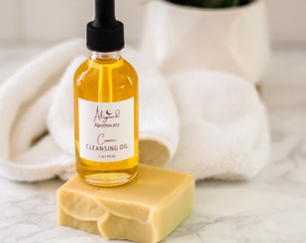 Organic Cleansing Oil and Soap Face Kit: Natural Skincare Routine