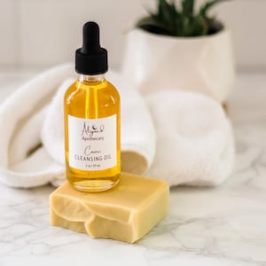 Double Cleansing Face Kit | Natural Skincare Cleansing Routine | Organic Cleansing Oil + Soap for Face | Natural Face Wash