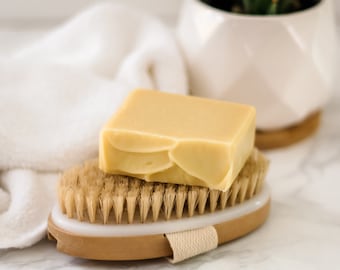 Jabón facial orgánico en barra: lavanda e incienso, cuidado natural de la piel
